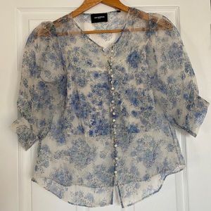 The Kooples Puff Sleeve Top